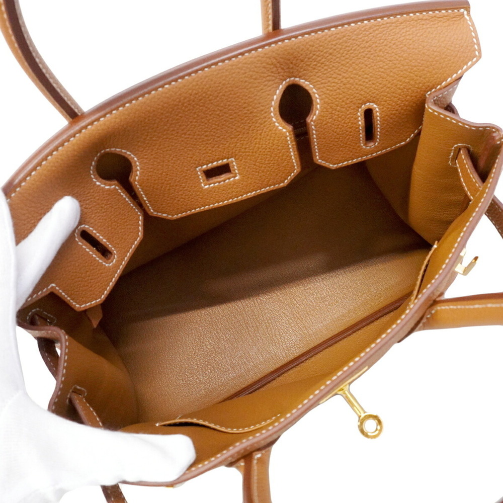 Hermes Birkin 30 Togo Gold Handbag (□R stamp) - Women's - Picture 4 of 8